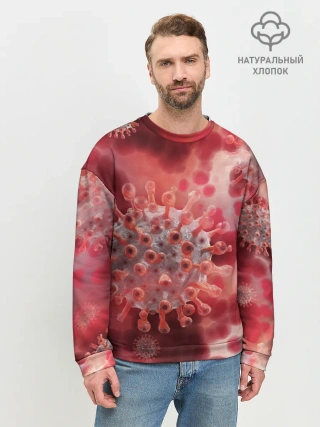Мужской свитшот базовый / Коронавирус
