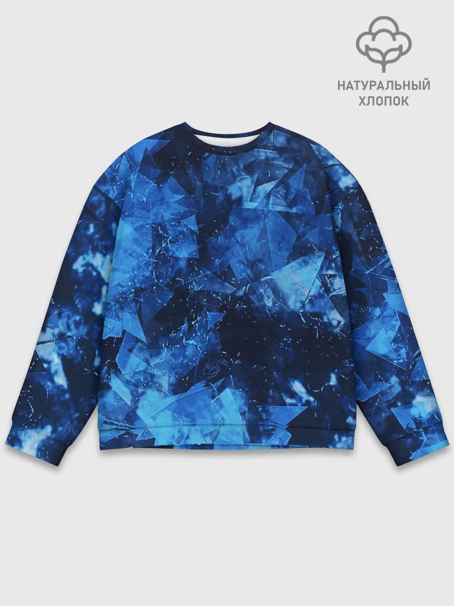 Мужской свитшот базовый / Blue Abstraction