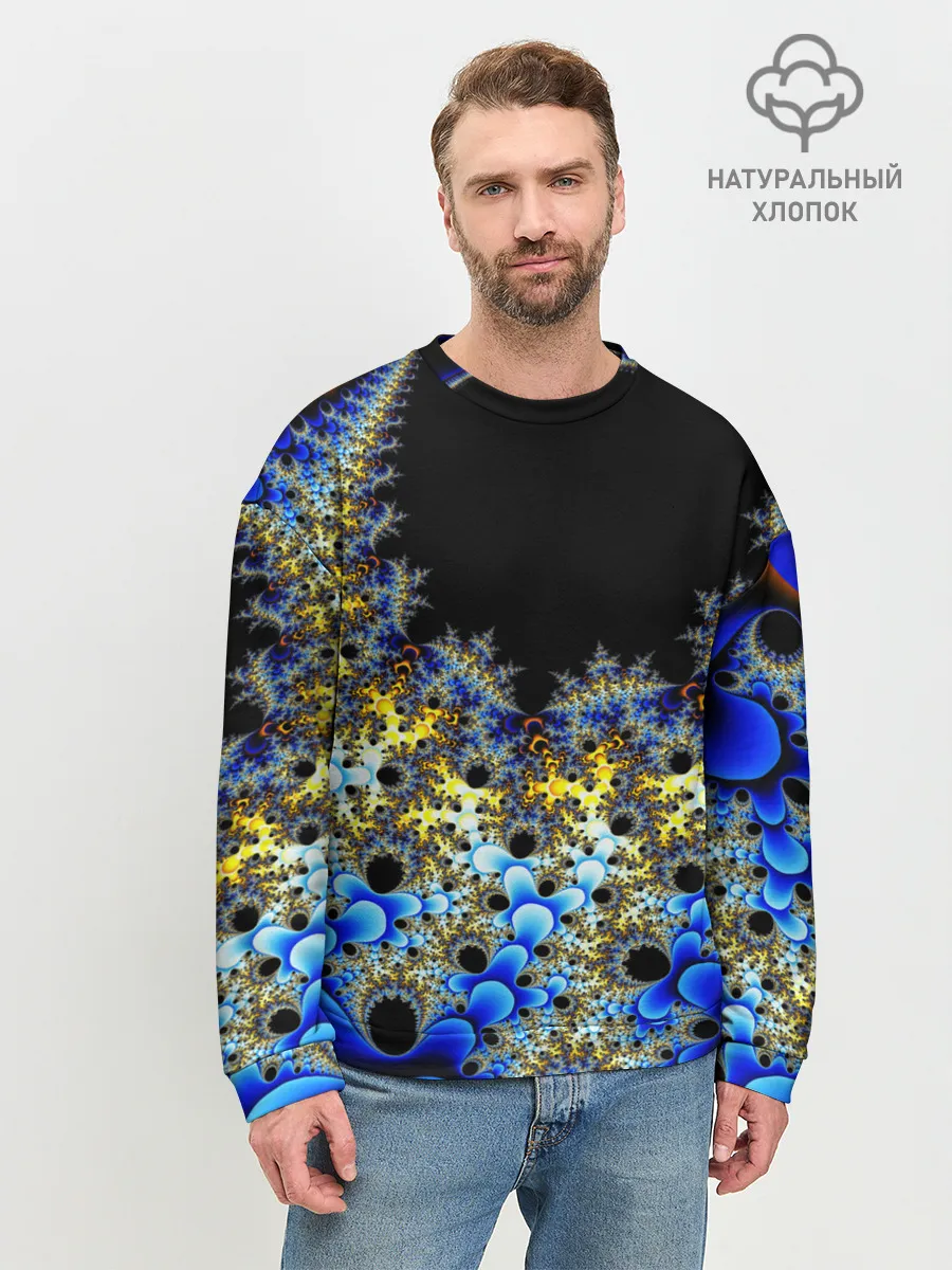 Мужской свитшот базовый / Фрактальная материя l Fractal