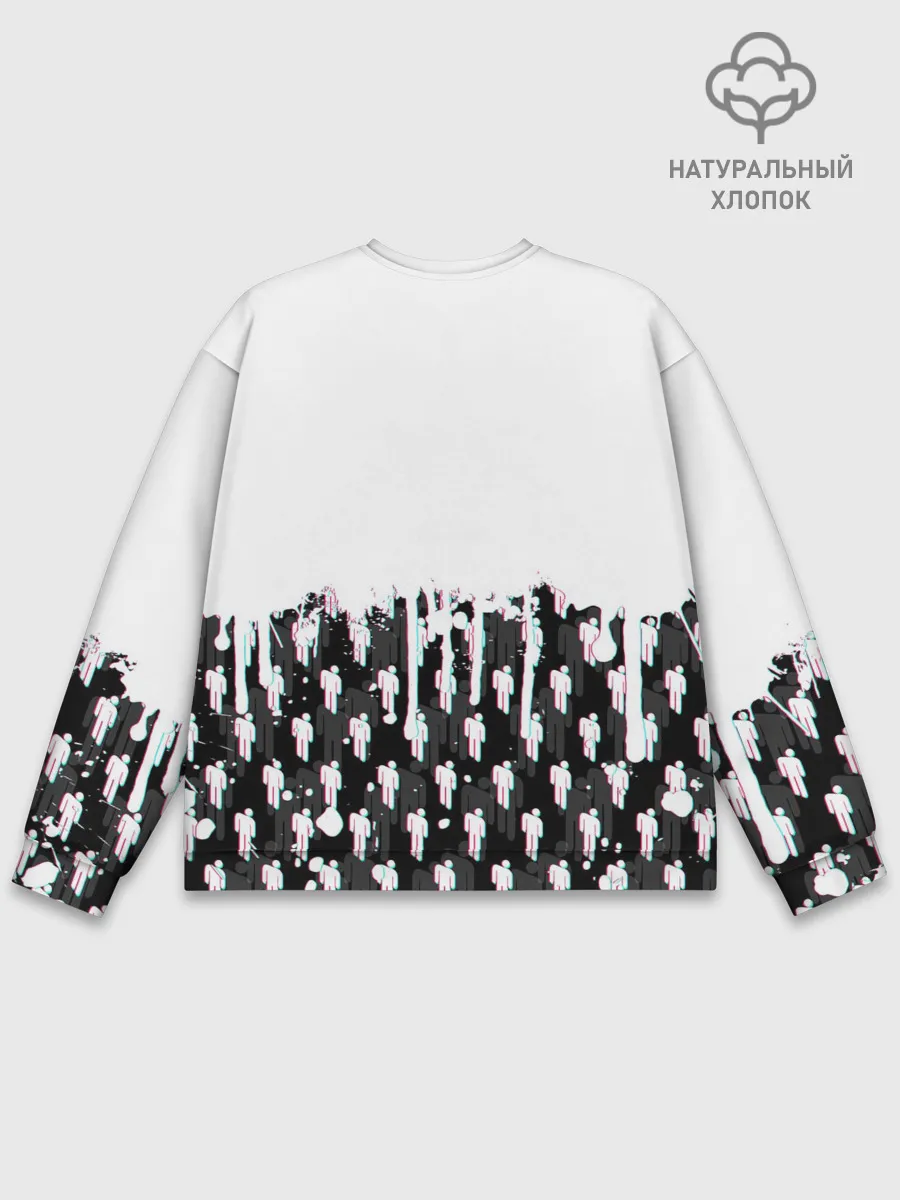 Мужской свитшот базовый / BILLIE EILISH GLITCH
