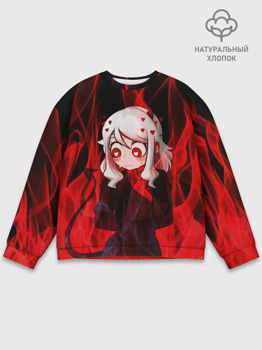 Мужской свитшот базовый / Главный герой Helltaker