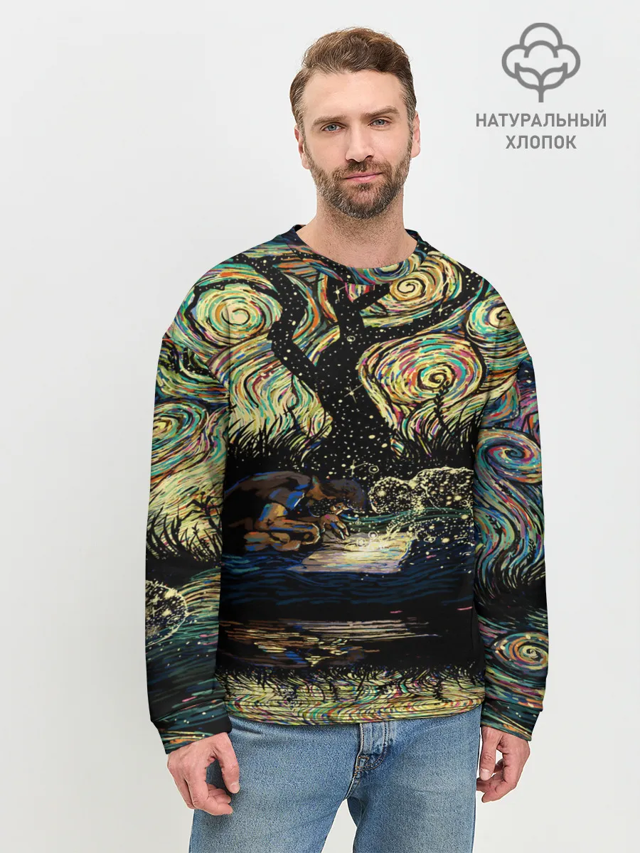 Мужской свитшот базовый / НОЧЬ В ЛЕСУ