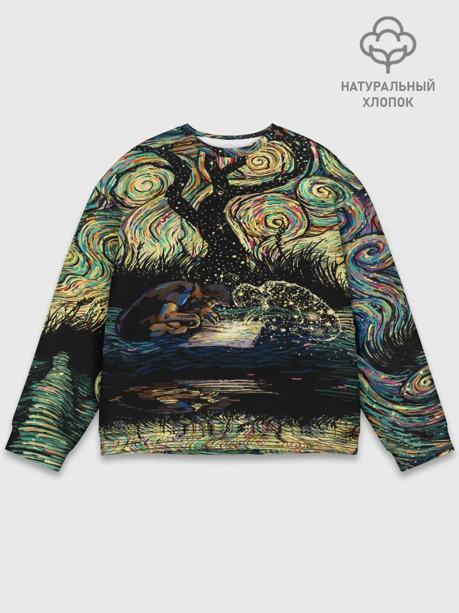 Мужской свитшот базовый / НОЧЬ В ЛЕСУ