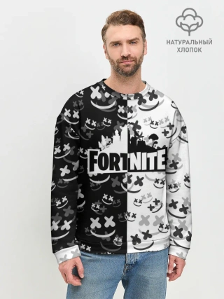 Мужской свитшот базовый / FORTNITE | MARSHMELLO