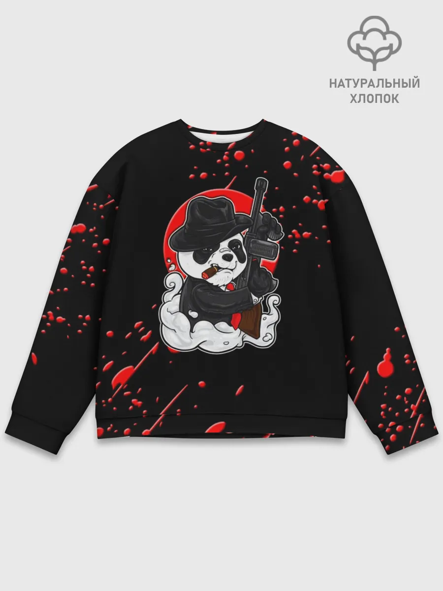 Мужской свитшот базовый / Панда Мафиози