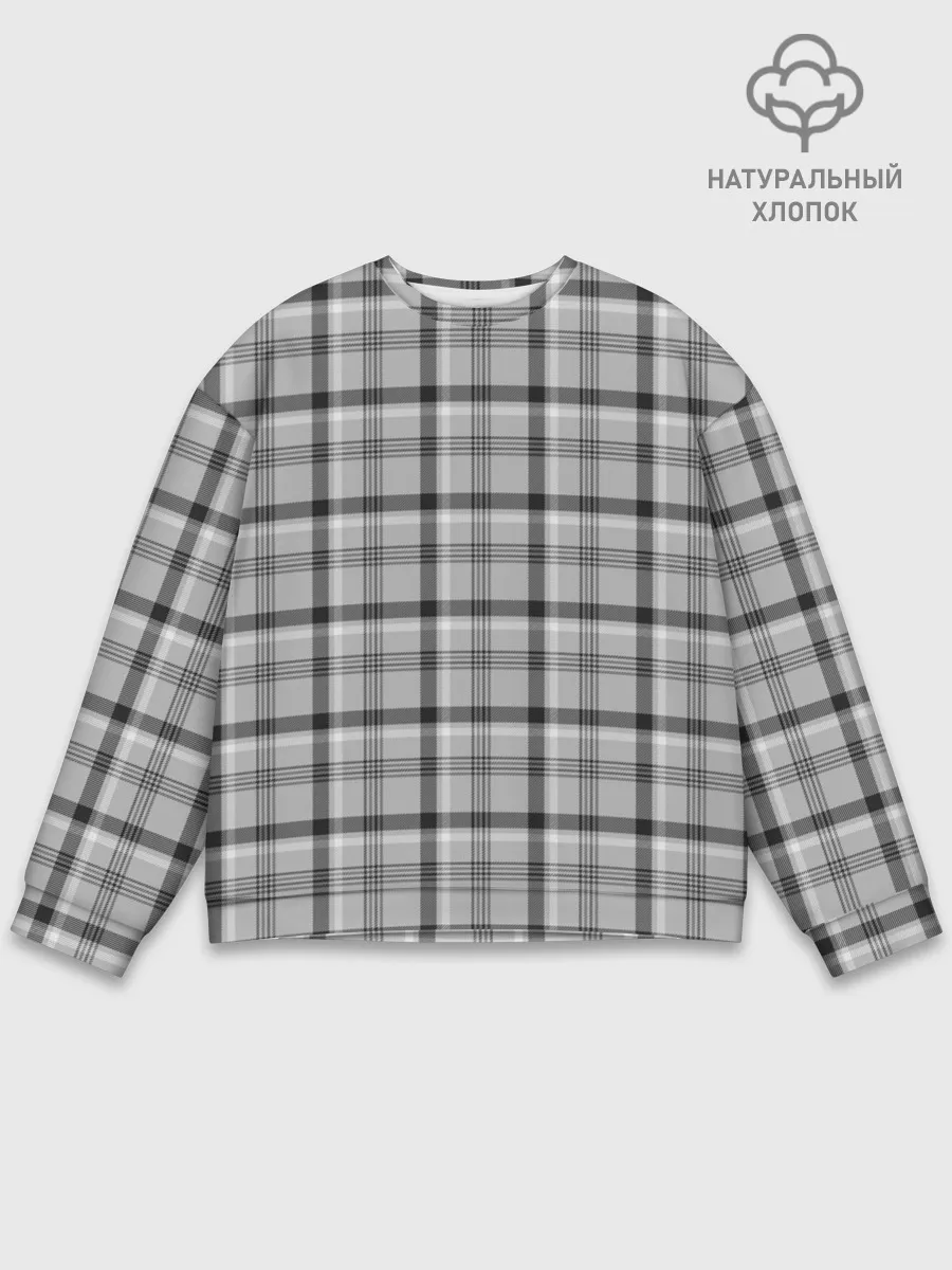 Мужской свитшот базовый / Черная клеточка