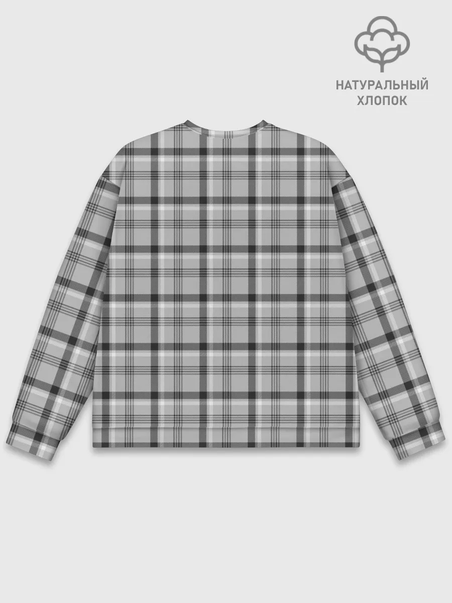 Мужской свитшот базовый / Черная клеточка