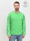 Мужской свитшот базовый / Горошек на зеленом