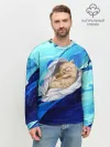 Мужской свитшот базовый / Котик Ангелочек