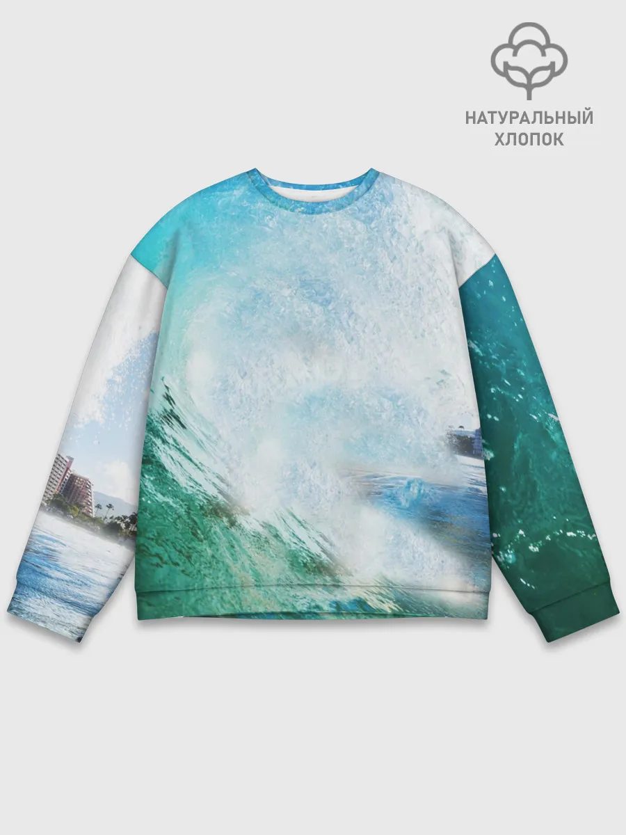 Мужской свитшот базовый / Волны | Океан