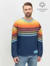 Мужской свитшот базовый / Летние волны и пальма