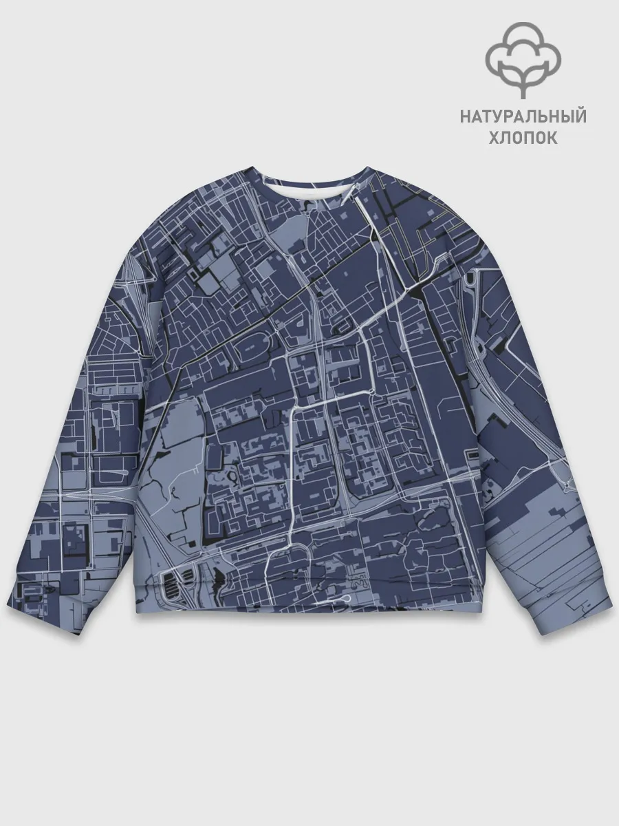 Мужской свитшот базовый / генплан города