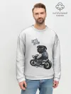 Мужской свитшот базовый / Pug Rider | Байкер Мопс