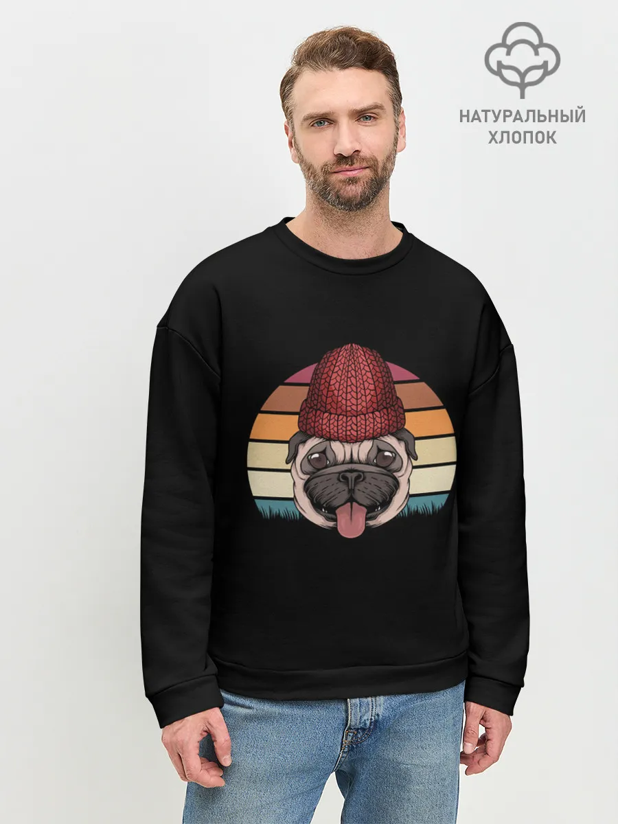 Мужской свитшот базовый / Mr. Мопс