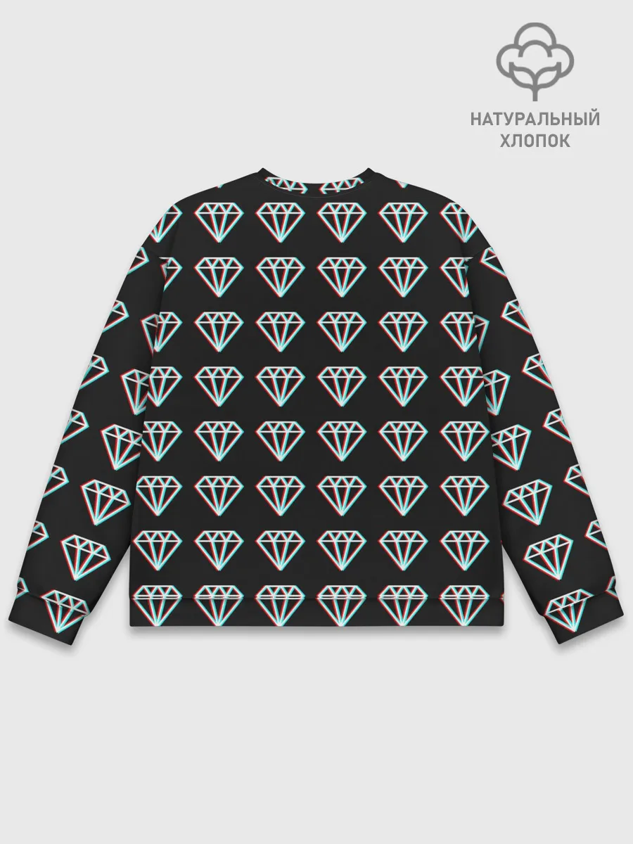 Мужской свитшот базовый / Diamonds Glitch