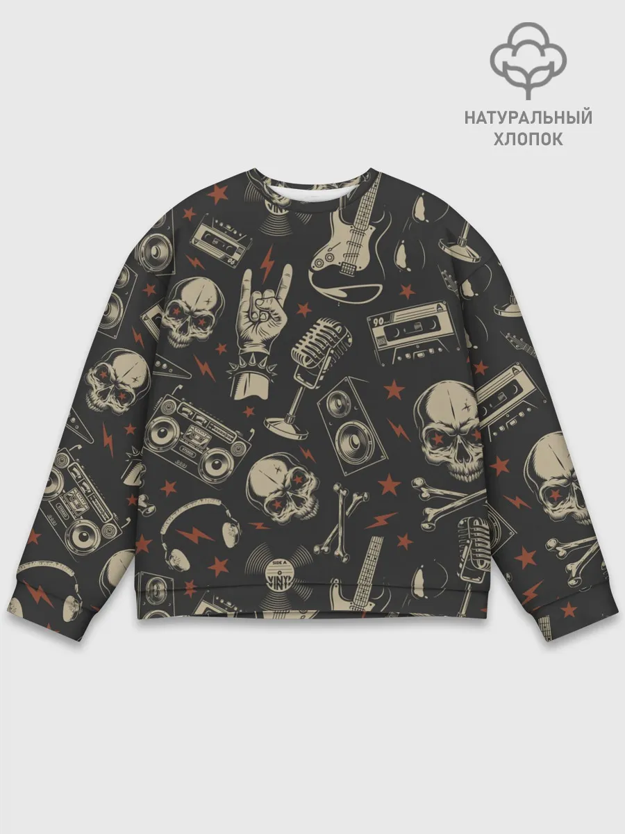 Мужской свитшот базовый / Spotify Рок Черепа