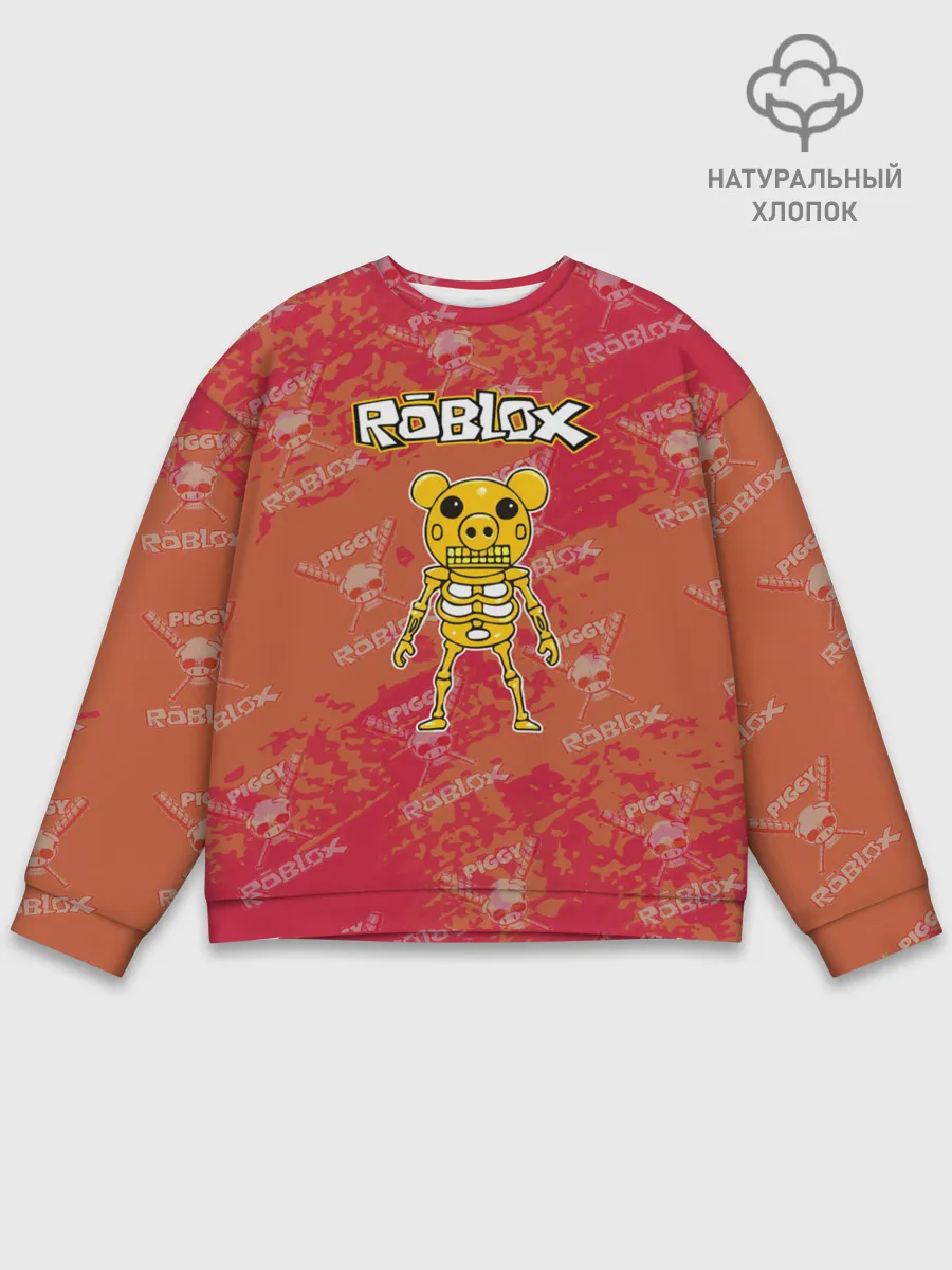 Мужской свитшот базовый / Свинка Пигги из Roblox