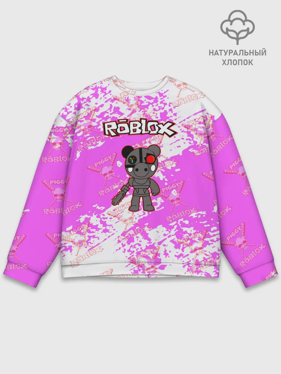 Мужской свитшот базовый / Свинка Пигги из Roblox