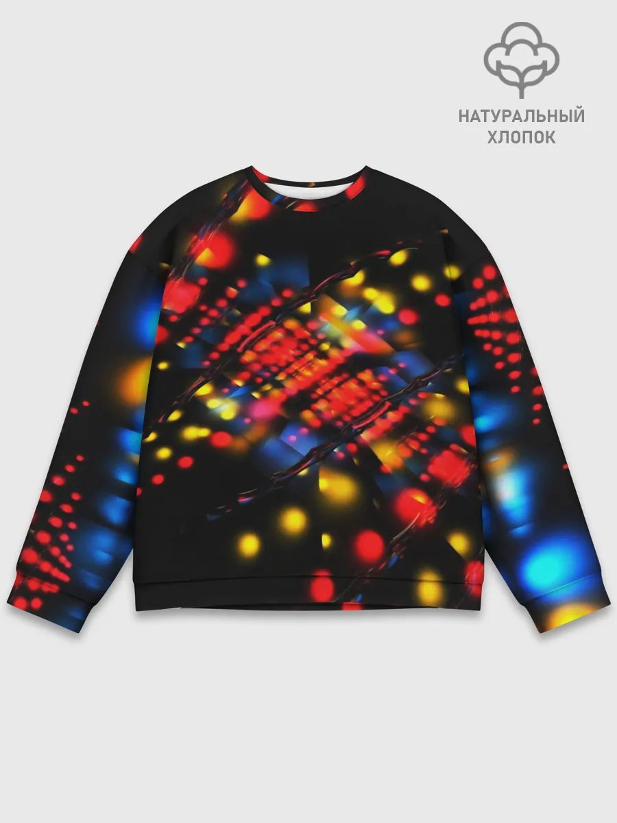 Мужской свитшот базовый / Fractal Digital 3D