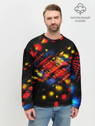 Мужской свитшот базовый / Fractal Digital 3D