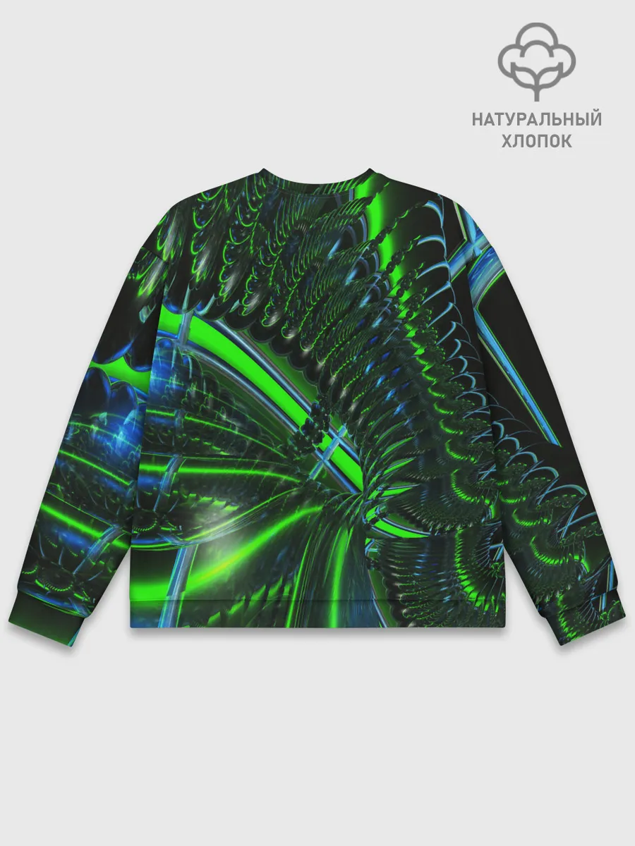 Мужской свитшот базовый / DIGITAL NEON GREEN