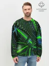 Мужской свитшот базовый / DIGITAL NEON GREEN