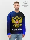 Мужской свитшот базовый / RUSSIA / РОССИЯ