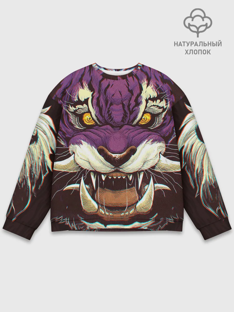 Мужской свитшот базовый / Маска тигра