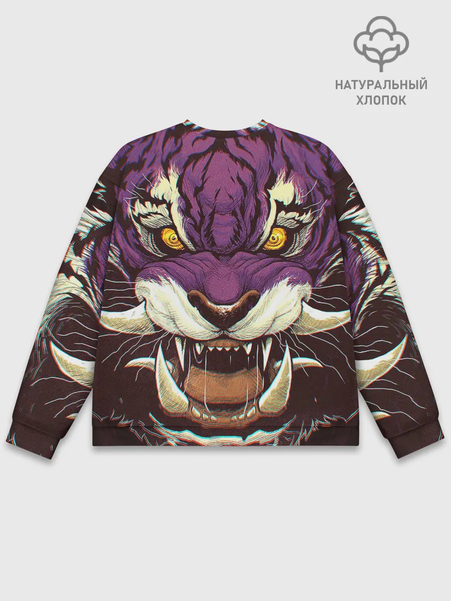 Мужской свитшот базовый / Маска тигра