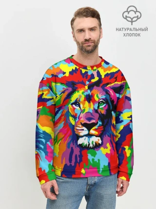 Мужской свитшот базовый / Лев Artistic Art