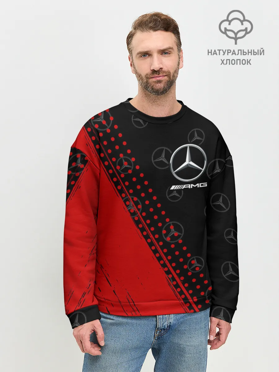 Мужской свитшот базовый / MERCEDES / МЕРСЕДЕС