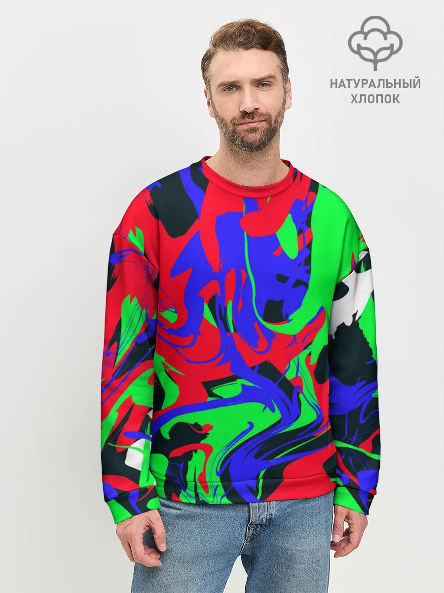 Мужской свитшот базовый / Абстрактные краски