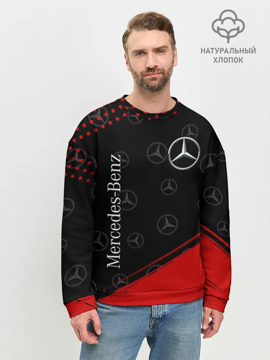 Мужской свитшот базовый / MERCEDES / МЕРСЕДЕС