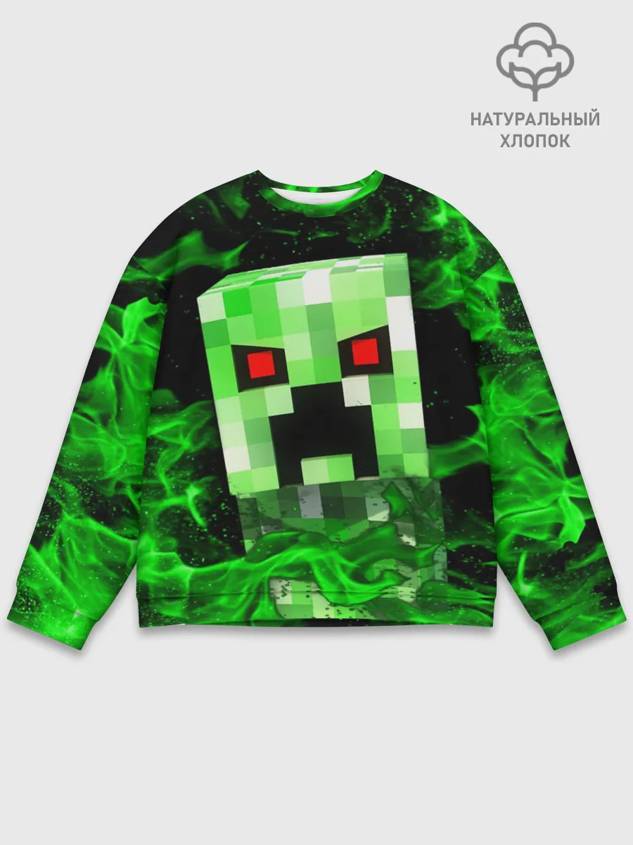 Мужской свитшот базовый / MINECRAFT CREEPER