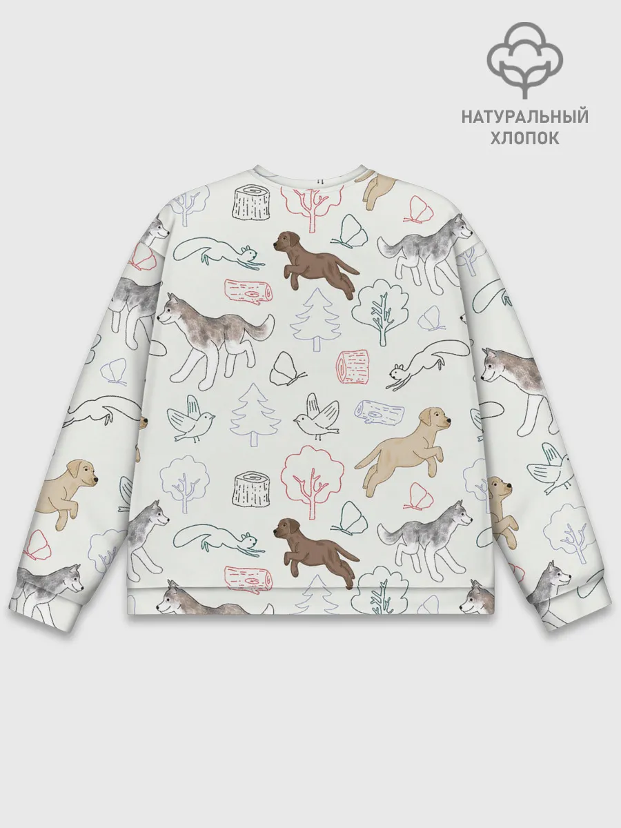 Мужской свитшот базовый / Рисунок домашних любимцев