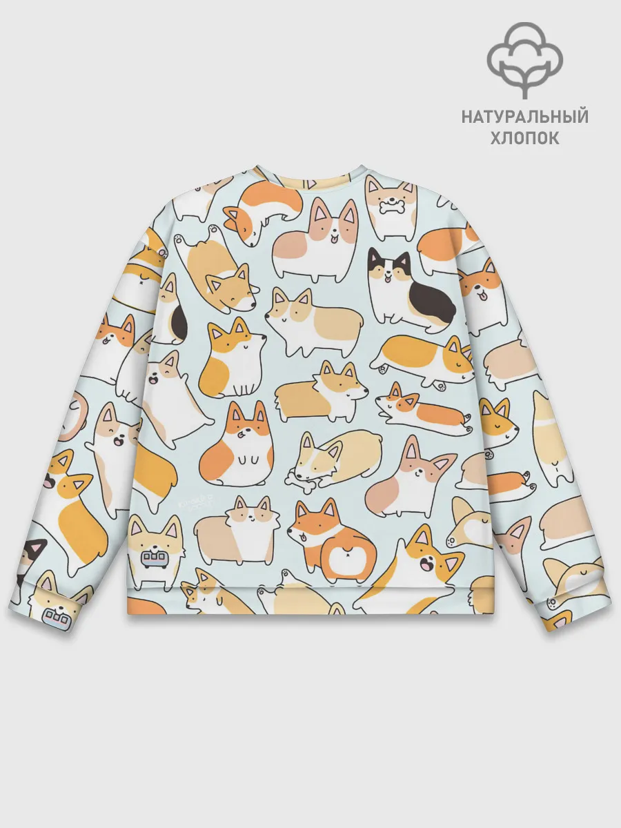 Мужской свитшот базовый / Стая корги