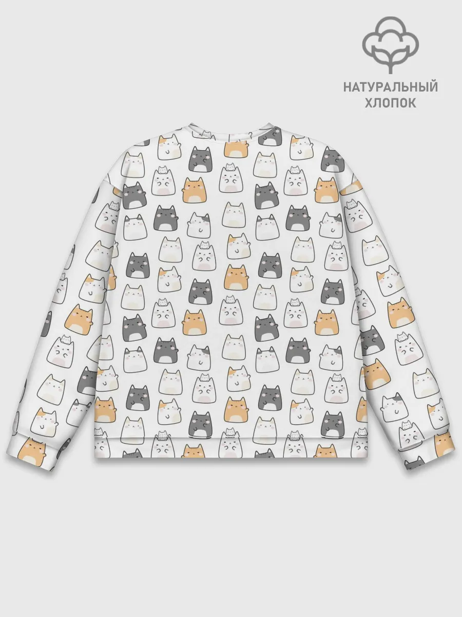 Мужской свитшот базовый / Толстые котики