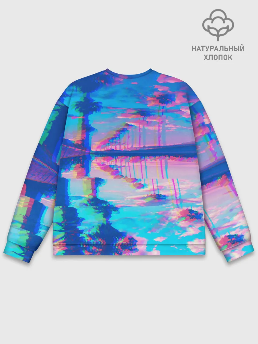 Мужской свитшот базовый / ГАВАЙИ ГЛИТЧ