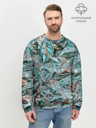 Мужской свитшот базовый / Голографическая фольга