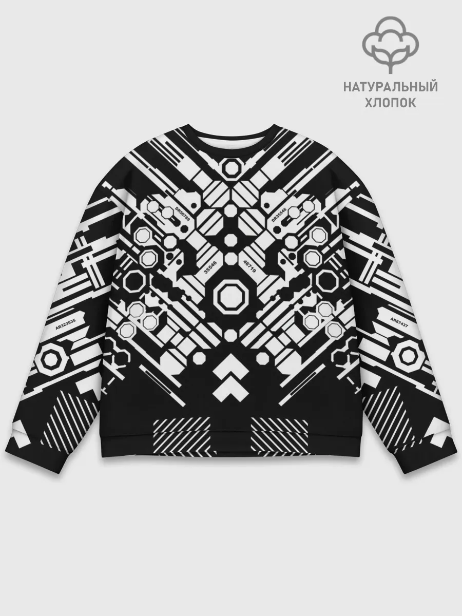 Мужской свитшот базовый / двигатель киберпанк