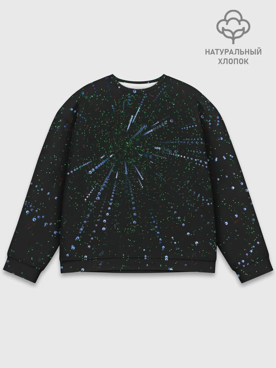 Мужской свитшот базовый / Свет сияние погружение блики