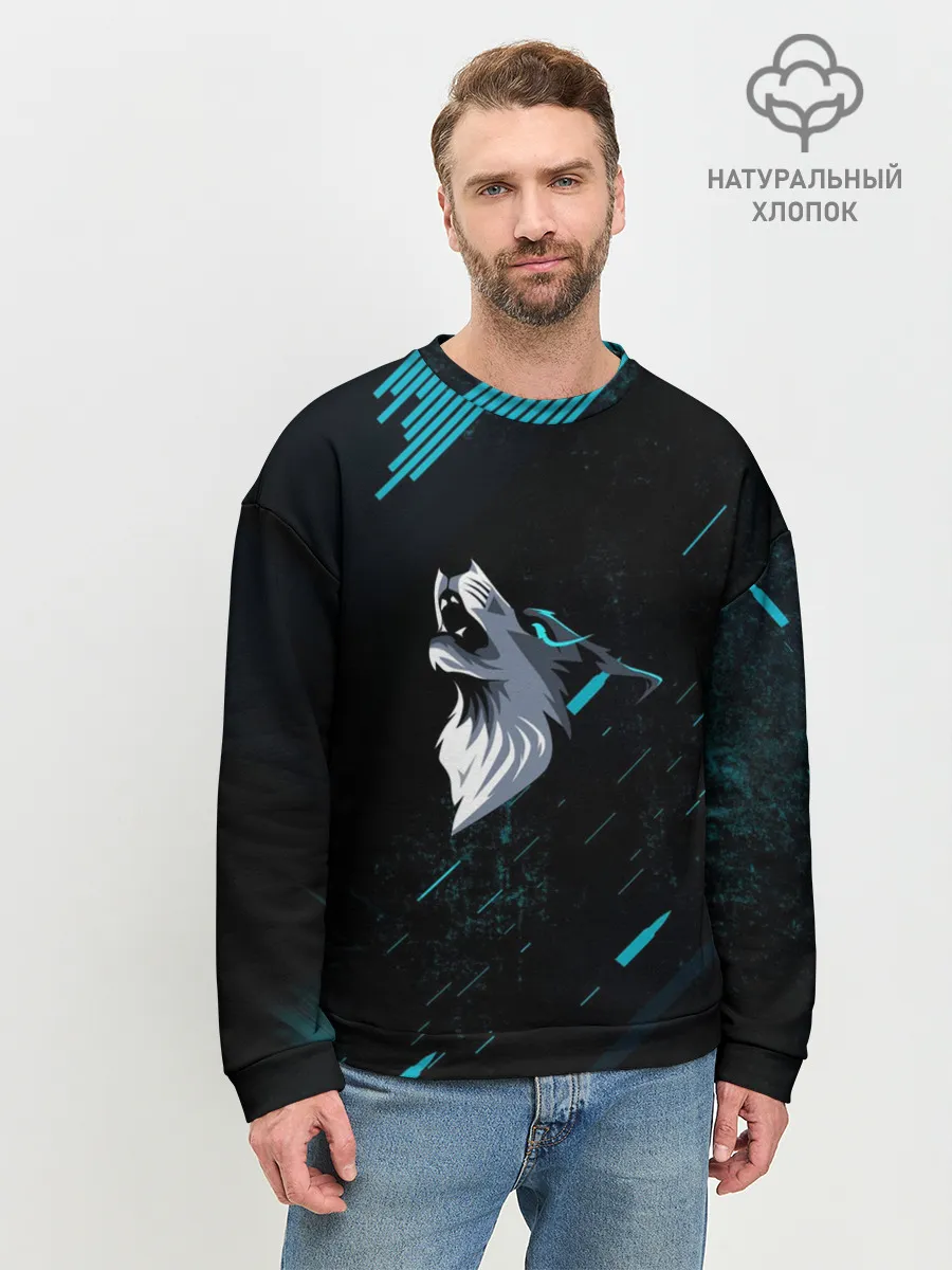 Мужской свитшот базовый / Sky Wolf