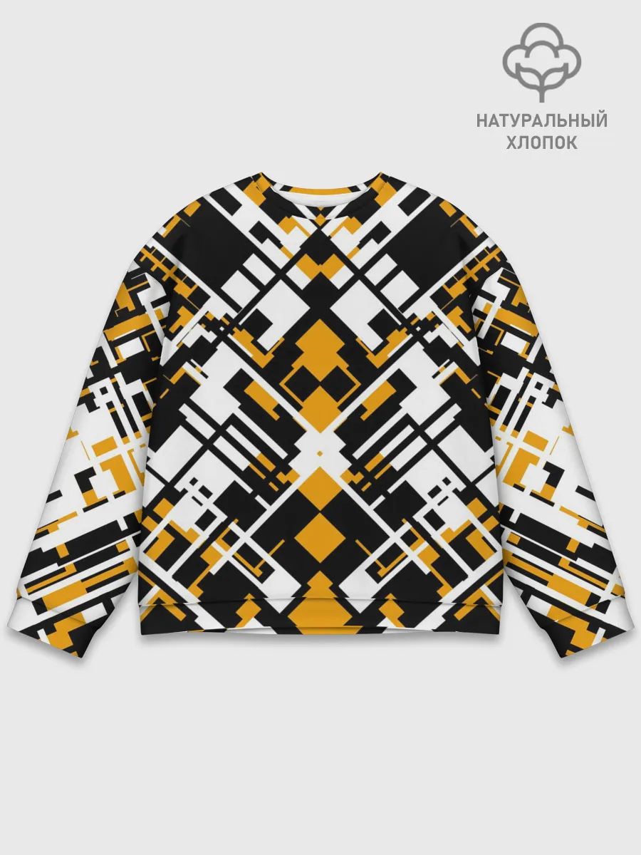 Мужской свитшот базовый / КИБЕРПАНК,ФАНТАСТИКА,ГЕОМЕТРИЯ