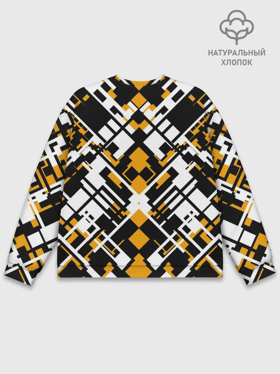 Мужской свитшот базовый / КИБЕРПАНК,ФАНТАСТИКА,ГЕОМЕТРИЯ