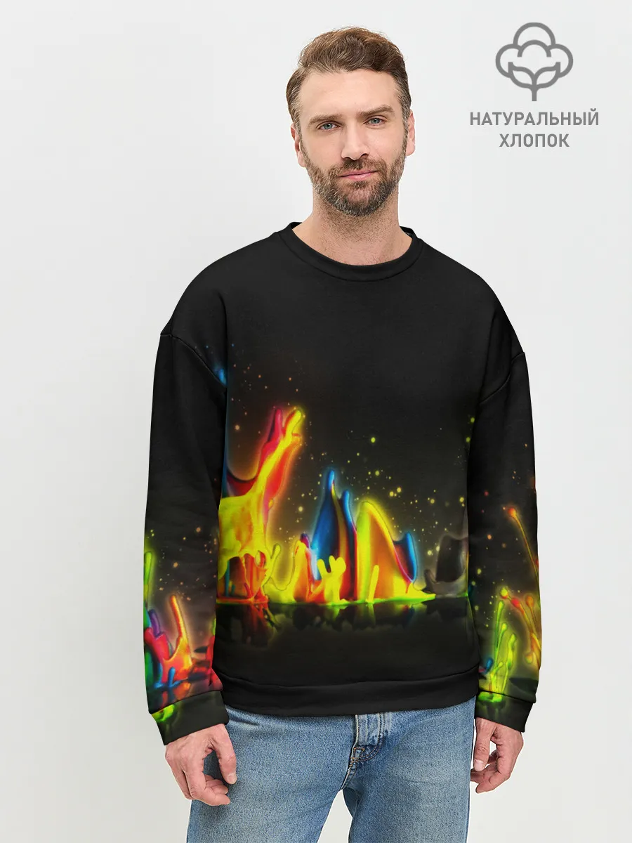 Мужской свитшот базовый / КРАСКИ В НЕОНЕ