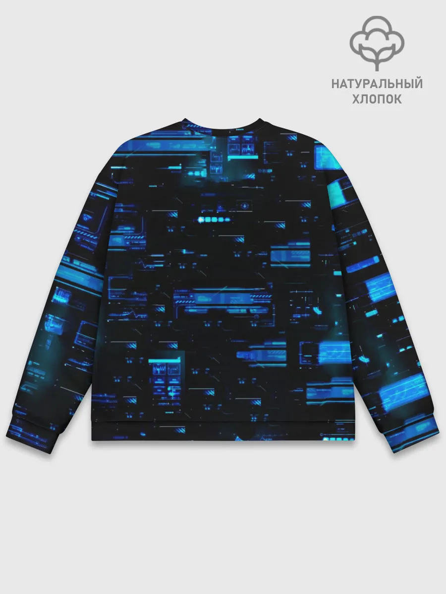 Мужской свитшот базовый / Miku в матрице