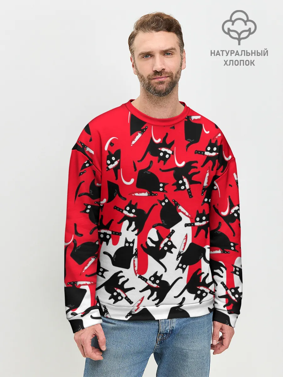 Мужской свитшот базовый / WHAT CAT