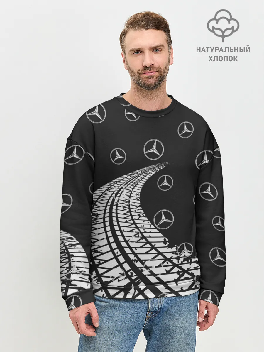Мужской свитшот базовый / MERCEDES / МЕРСЕДЕС