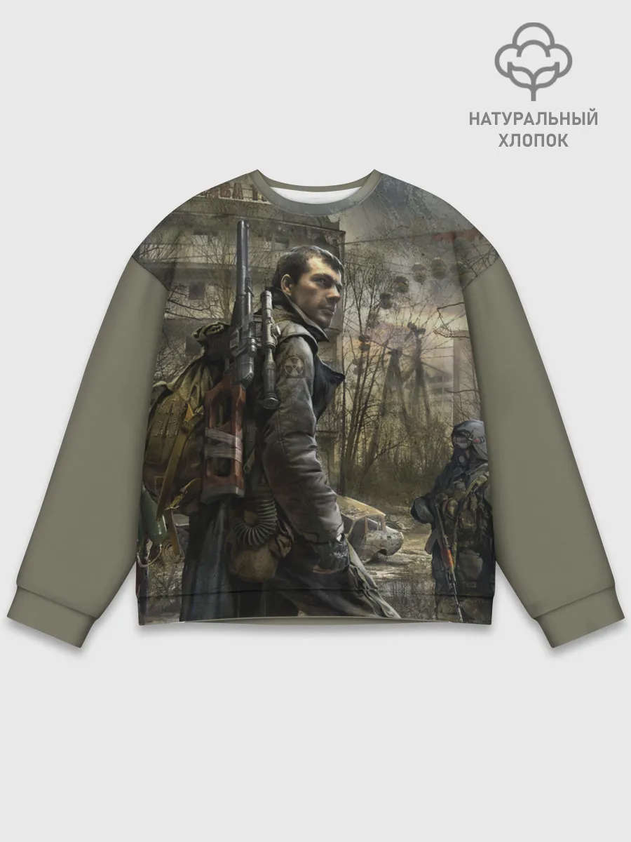 Мужской свитшот базовый / S.T.A.L.K.E.R. Припять зовет