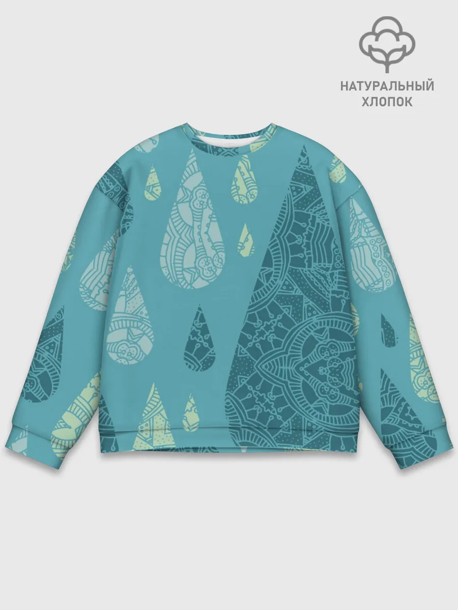 Мужской свитшот базовый / Лесной узор